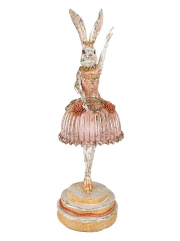 Clayre&Eef Decoratief figuur "Konijn" lichtroze - (B)11 x (H)35 x (D)11 cm