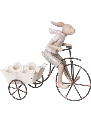 Clayre&Eef Dekofigur "Kaninchen" in Beige - (B)26 x (H)24 x (T)11 cm
