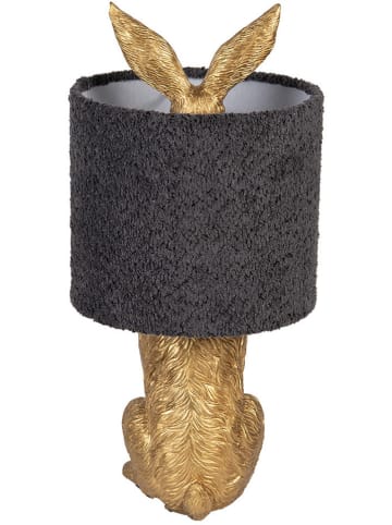 Clayre&Eef Lampa stołowa w kolorze złoto-szarym - wys. 43 x Ø 20 cm