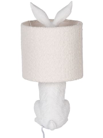 Clayre&Eef Lampa stołowa w kolorze białym - wys. 43 x Ø 20 cm