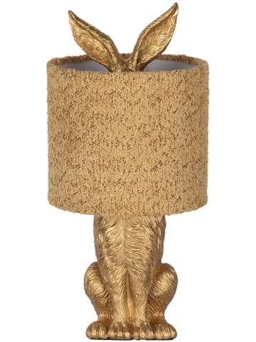 Clayre&Eef Tischleuchte in Gold/ Hellbraun - (H)43 x  Ø 20 cm