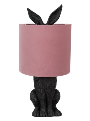 Clayre&Eef Tischleuchte in Schwarz/ Rosa - (H)43 x Ø 20 cm