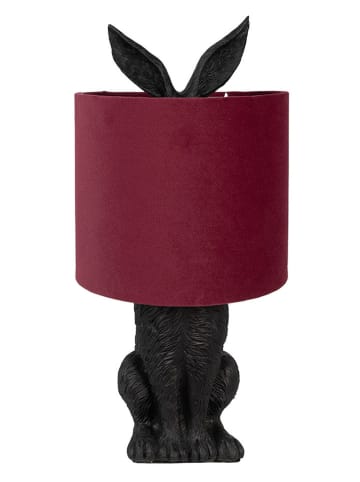 Clayre&Eef Tischleuchte in Schwarz/ Rot - (H)43 x Ø 20 cm