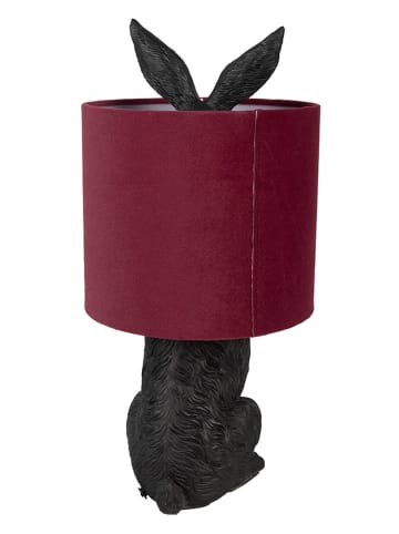 Clayre&Eef Tischleuchte in Schwarz/ Rot - (H)43 x Ø 20 cm
