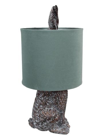 Clayre&Eef Tischleuchte in Braun/ Grün - (H)43 x Ø 20 cm