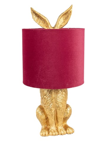 Clayre&Eef Tischleuchte in Gold/ Rot - (H)43 x Ø 20 cm