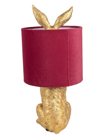 Clayre&Eef Tischleuchte in Gold/ Rot - (H)43 x Ø 20 cm
