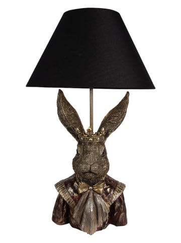 Clayre&Eef Tafellamp goudkleurig/zwart - (H)61 x Ø 37 cm