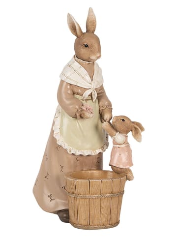 Clayre&Eef Doniczka "Bunny" w kolorze beżowym - 13 x 24 x 10 cm