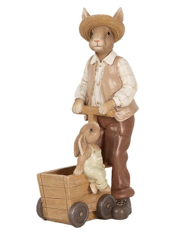 Clayre&Eef Doniczka "Bunny" w kolorze beżowo-brązowym - 12 x 23 x 7 cm