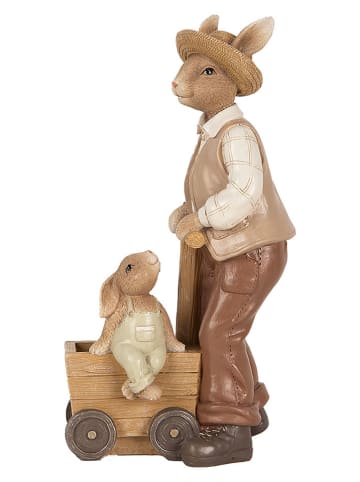 Clayre&Eef Blumentopf ''Kaninchen'' in Beige/ Braun - (B)12 x (H)23 x (T)7 cm