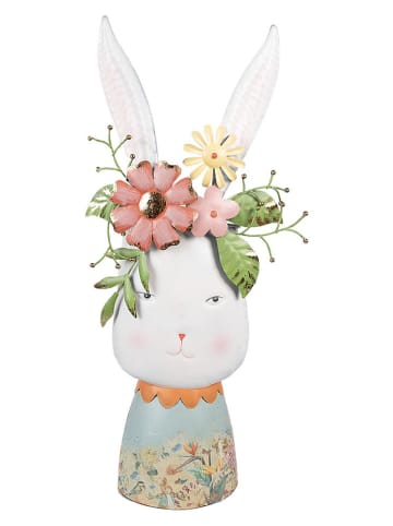 Clayre&Eef Bloempot wit/meerkleurig - (B)29 x (H)62 x (D)19 cm