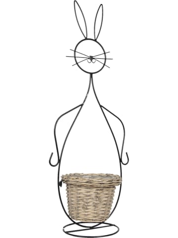 Clayre&Eef Pflanzenhalter in Schwarz/ Natur - (B)31 x (H)83 x (T)20 cm