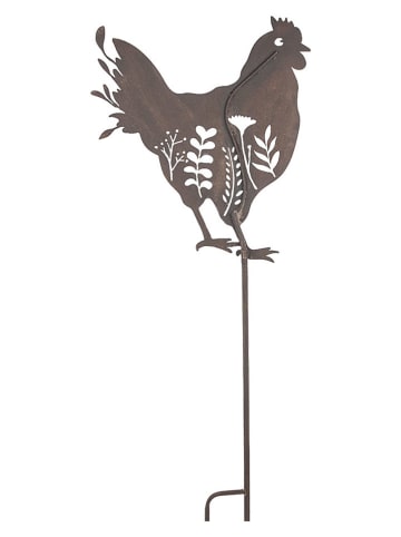 Clayre&Eef Tuinsteker ''Haan'' grijs - (B)47 x (H)124 x (D)2 cm