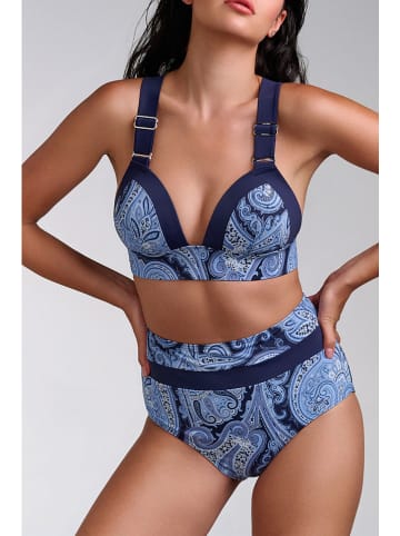 Marlies Dekkers Bikini-Oberteil in Dunkelblau/ Hellblau