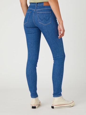 Wrangler Dżinsy "Eye Love You" - Skinny fit - w kolorze niebieskim