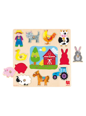 Jumbo 12-częściowe puzzle drewniane ze wzorem - 2+