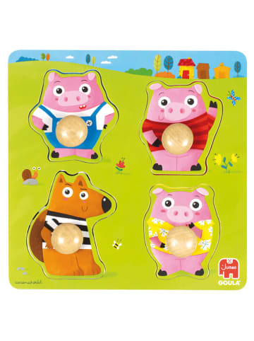 Jumbo 4tlg. Puzzle "Die 3 kleinen Schweinchen" in Bunt - ab 12 Monaten