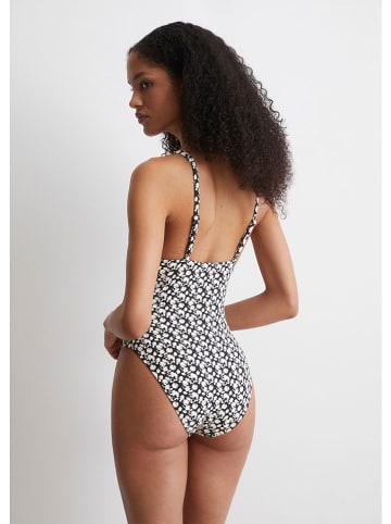 Marc O´Polo Beachwear Badeanzug in Schwarz/ Weiß