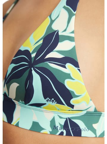 Marc O´Polo Beachwear Bikini-Oberteil in Türkis/ Gelb/ Dunkelblau