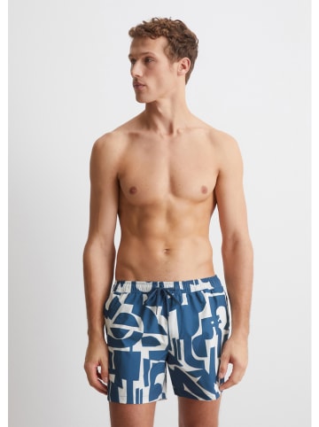 Marc O´Polo Badeshorts in Dunkelblau/ Weiß