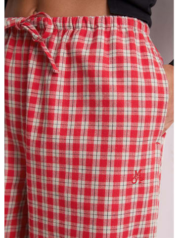 Marc O´Polo Bodywear Pyjama-Hose in Rot/ Creme