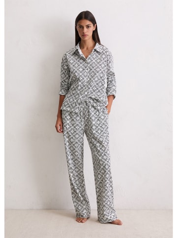 Marc O´Polo Pyjama-Oberteil in Schwarz/ Weiß