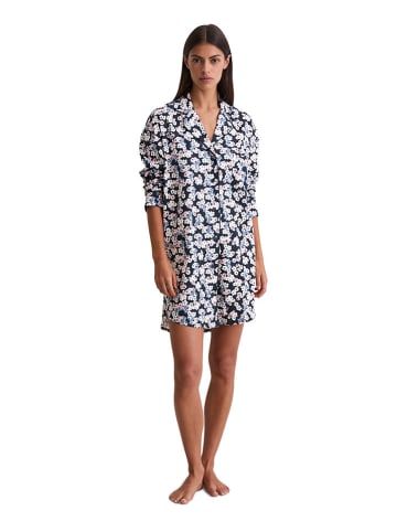 Marc O´Polo Nachthemd in Dunkelblau/ Weiß/ Rosa