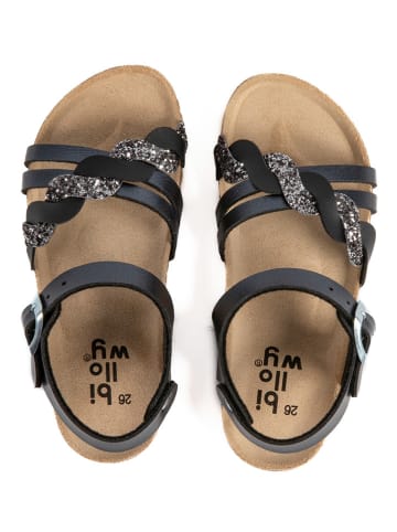 billowy Sandalen "Rosso" zwart