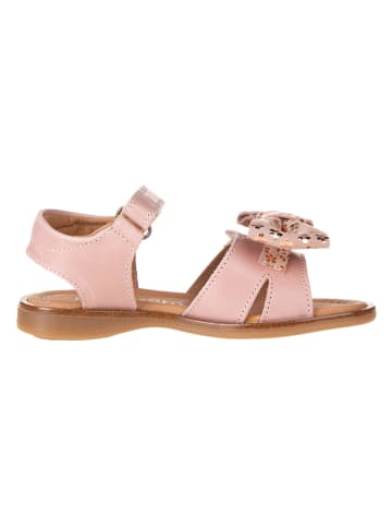 POM POM Skórzane sandały w kolorze jasnoróżowym