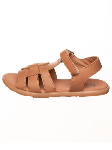 kmins Leder-Sandalen in Hellbraun