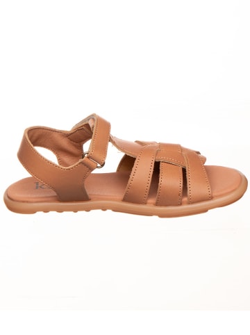 kmins Leder-Sandalen in Hellbraun