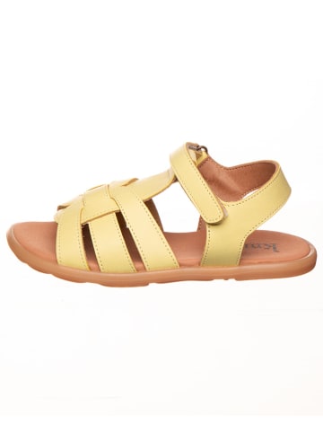 kmins Leder-Sandalen in Gelb