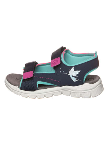 Ricosta Sandalen in Dunkelblau/ Pink/ Türkis