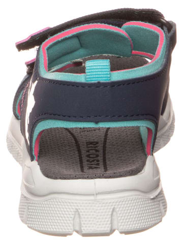 Ricosta Sandalen in Dunkelblau/ Pink/ Türkis