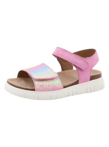 Tom Tailor Sandalen in Rosa/ Bunt