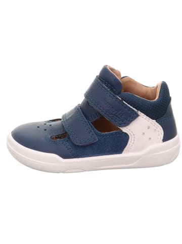 superfit Leren barefootenkelsandalen "Superfree" donkerblauw/wit