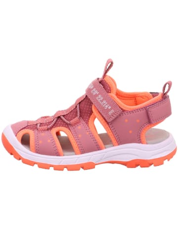 superfit Leder-Halbsandalen in Pink/ Orange