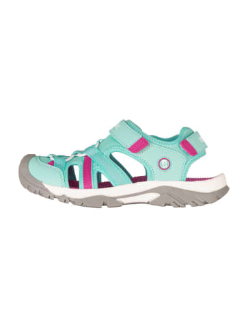 Trollkids Półsandały "Stavanger Sandal XT" w kolorze błękitno-różowym