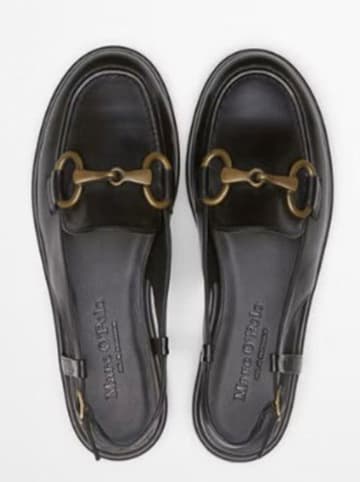 Marc O'Polo Shoes Leder-Slingballerinas in Schwarz
