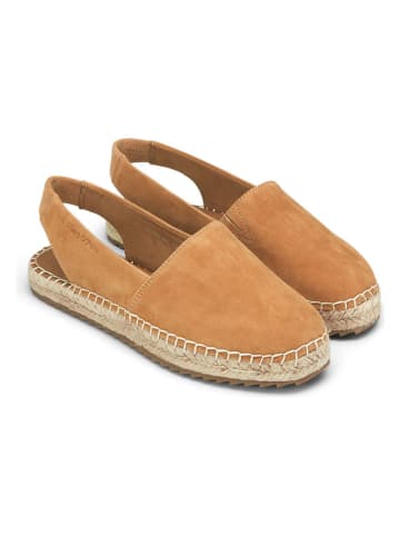 Marc O'Polo Shoes Skórzane espadryle w kolorze jasnobrązowym
