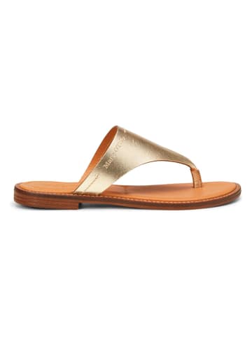 Marc O'Polo Shoes Skórzane japonki w kolorze złotym