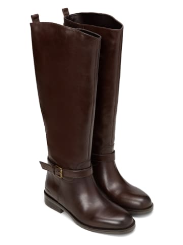 Marc O'Polo Shoes Skórzane kozaki w kolorze brązowym