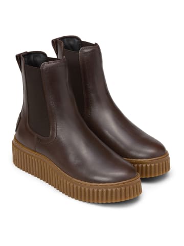 Marc O'Polo Shoes Skórzane sztyblety w kolorze brązowym