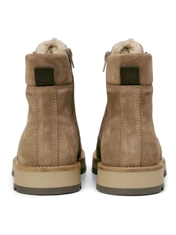 Marc O'Polo Shoes Skórzane botki w kolorze szarobrązowym