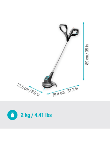 Gardena Akku-Trimmer "SmallCut 23/18V P4A solo" in Grau