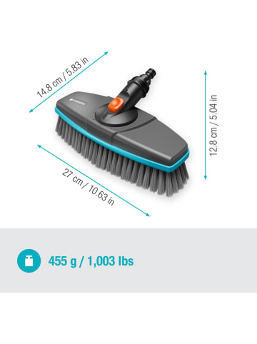 Gardena Steelborstel "Cleansystem" grijs - (L)27 cm