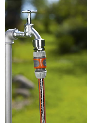 Gardena 2tlg. Schlauchverbinder-Set in Schwarz/ Orange 13 mm (1/2") und 15 mm (5/8")