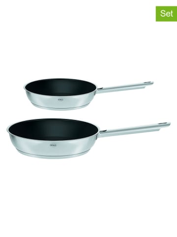 Rösle 2er-Set Bratpfannen in Silber