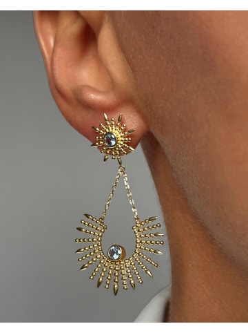 Les Petites Précieuses Vergold. Ohrstecker mit Edelsteinen